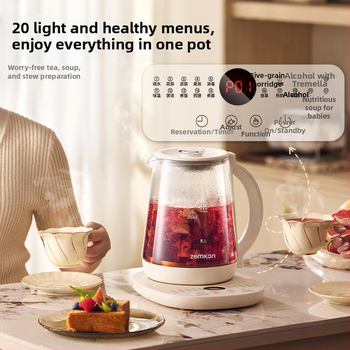 Zemkon viacfunkčný čajník s konštantnou teplotou, sklenené telo, 1,8 L, 800 W