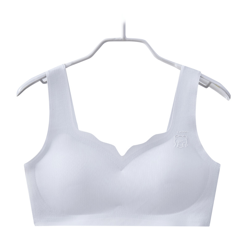 Bezšvové dievčenské spodné prádlo v štýle vesty, priedušné, s pevným dvojitým ramienkami a tenkým tvarovaným košíkom