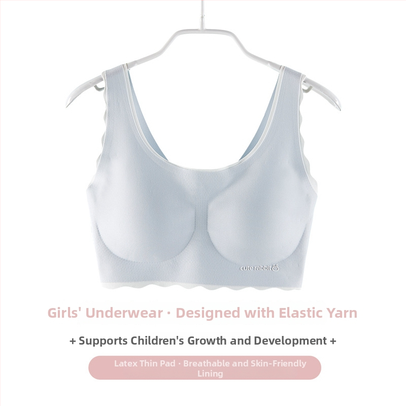 Podprsenka pre dievčatá vo vývine: nylon-spandex tkanina, plný košíček s tenkou tvarovanou výplňou, pevné dvojité ramienka, priedušná a pohodlná, pre vek 12–15 rokov.