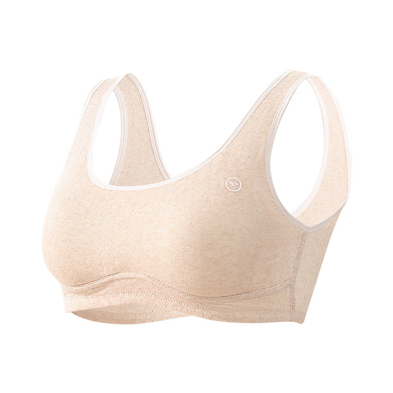 Anfeiya Bavlnený podprsenka s plnou miskou pre dievčatá druhého stupňa (12–15 rokov), tenké tvarované poháriky zo peny, pevné dvojité ramienka, bez zapínania