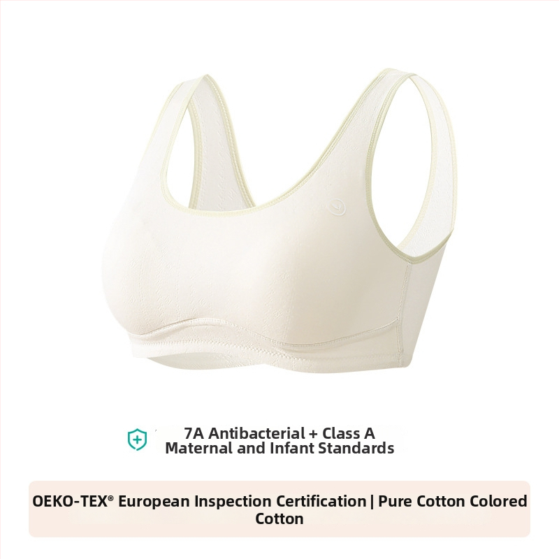 Anfeiya Bavlnený podprsenka s plnou miskou pre dievčatá druhého stupňa (12–15 rokov), tenké tvarované poháriky zo peny, pevné dvojité ramienka, bez zapínania