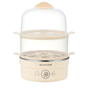 Chigo vajíčkovač so dvojitým parným roštom, automatické vypnutie, 350W, 220V – uvarené vajcia, parené cestoviny a vajový krém