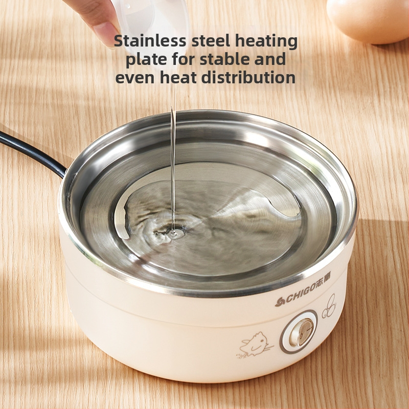 Chigo kiaušinių viryklė su dviejų lygių garintuvu, automatinis išjungimas, 350W, 220V – virtų kiaušinių, garintų makaronų ir kiaušinių kremas
