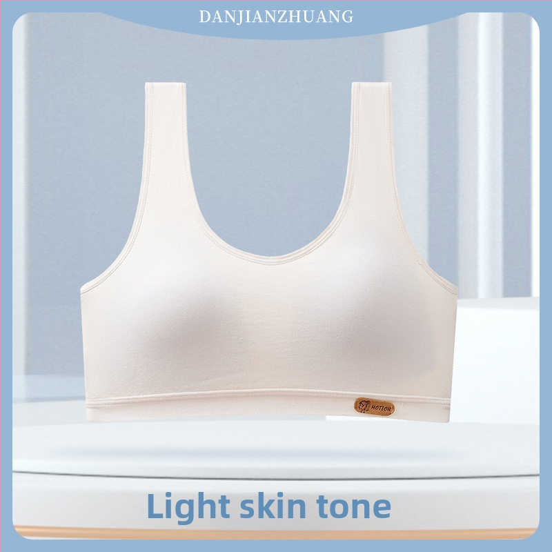Detská bavlnená podprsenka pre dievčatá 12–15 rokov, s plnými miskami, tenko tvarovanými miskami, bez kovových výstuží, pevné dvojité ramienka, 95–100% bavlna