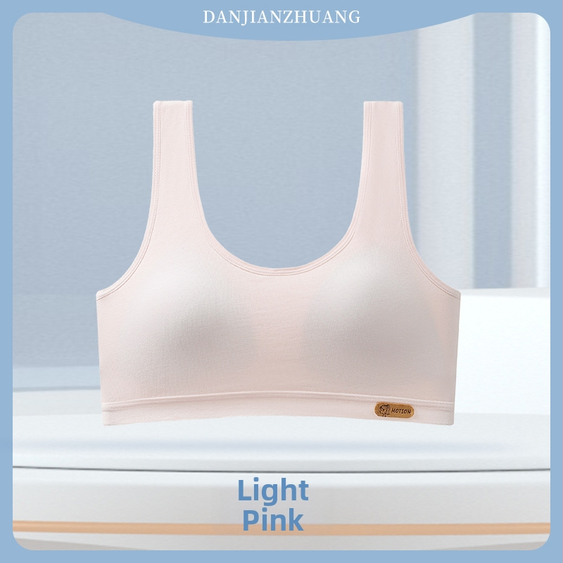 Detská bavlnená podprsenka pre dievčatá 12–15 rokov, s plnými miskami, tenko tvarovanými miskami, bez kovových výstuží, pevné dvojité ramienka, 95–100% bavlna