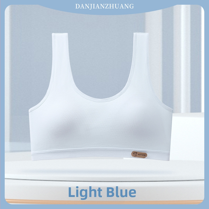 Detská bavlnená podprsenka pre dievčatá 12–15 rokov, s plnými miskami, tenko tvarovanými miskami, bez kovových výstuží, pevné dvojité ramienka, 95–100% bavlna