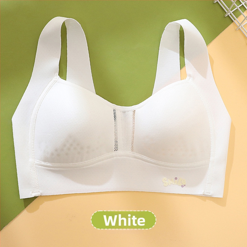  Sutien sport fără cusături pentru adolescente, al doilea stadiu de dezvoltare, stil maieu, cupă completă, material spandex, căptușeală din nailon 90–95%, bretele fixe duble, respirabil și absorbant de transpirație