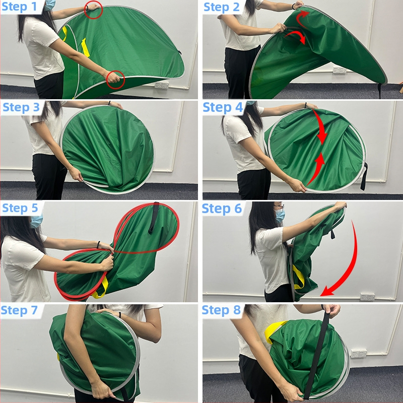 Skladaný záhradný vak na lístie – prenosný, rýchlo otvárateľný, Oxford tkanina, trojčlenný záhradný set, tlač loga k dispozícii, prispôsobiteľná tkanina a rozmery
