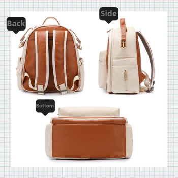 Rucsac matern TANCO din piele PU — ultraușor, impermeabil, separare uscat-umed, spate cu curbă fiziologică