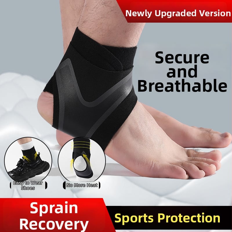 Bandaj de gleznă compresiv, din cauciuc, pentru baschet și alergare