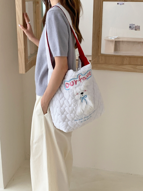 Чанта Tote: памучна тъкан, подплата от найлон, вертикална квадратна форма, джоб за телефон, една презрамка