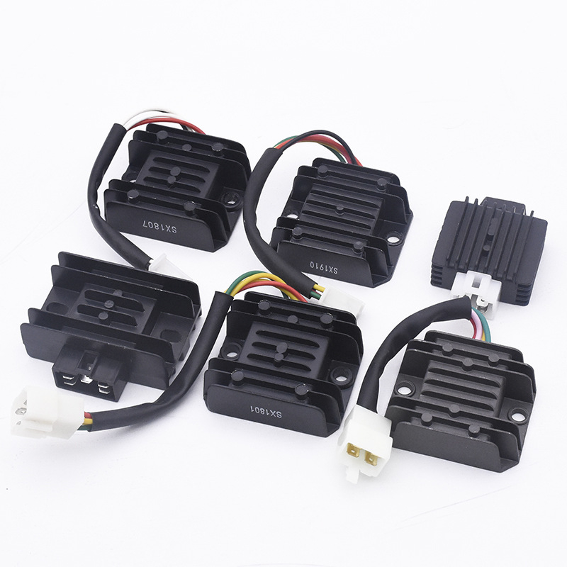 Regulator de tensiune și redresor pentru motocicletă, FXD, Mojielong, cu conector masculin cu 5 fire