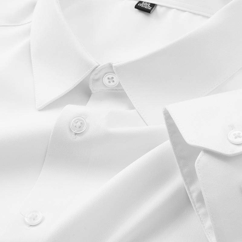 Košulja s dugim rukavima, Slim Fit, oštar ovratnik, poliester smjesa 51–70%
