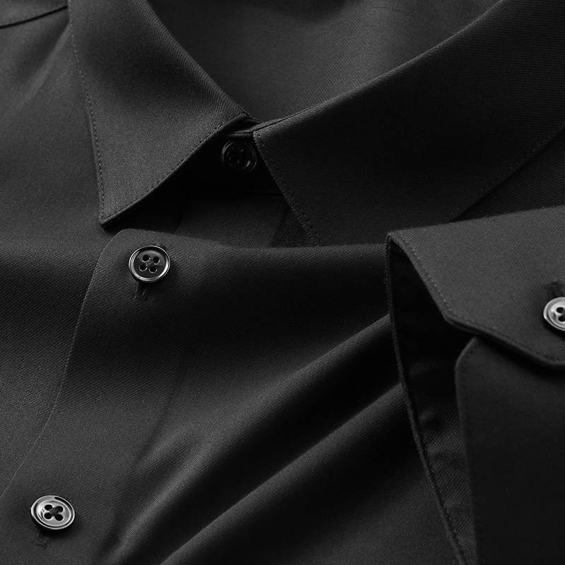Košulja s dugim rukavima, Slim Fit, oštar ovratnik, poliester smjesa 51–70%