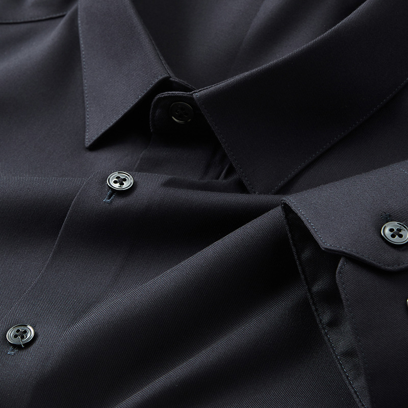 Košulja s dugim rukavima, Slim Fit, oštar ovratnik, poliester smjesa 51–70%