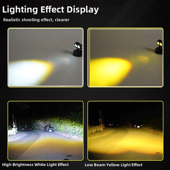 Faro pre motocykl/elektrovozidlo s Prism Owl Spotlight, 3D šošovka, letecký hliník, 12-80V, 1000 lm, 14W