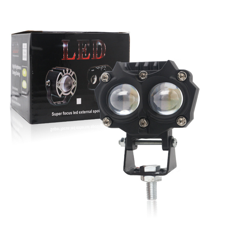 Faro pre motocykl/elektrovozidlo s Prism Owl Spotlight, 3D šošovka, letecký hliník, 12-80V, 1000 lm, 14W