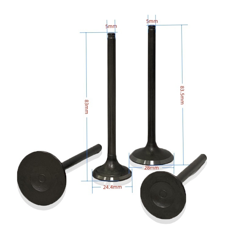 Hengyu σετ βαλβίδων για Honda CRF250R/CRF250X — βαλβίδες εισαγωγής και εξαγωγής, 250cc; συμβατό CRF250R (2004–2007) και CRF250X (2004–2017); κωδικοί 14711-KRN-670, 14721-KRN-670