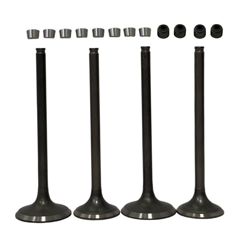 Hengyu σετ βαλβίδων για Honda CRF250R/CRF250X — βαλβίδες εισαγωγής και εξαγωγής, 250cc; συμβατό CRF250R (2004–2007) και CRF250X (2004–2017); κωδικοί 14711-KRN-670, 14721-KRN-670