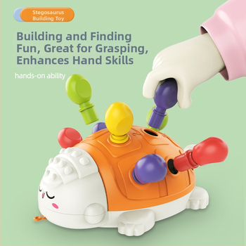 Puzzle s vkladacím ježkom pre batoľatá - plast, značka Le again, balenie farebná krabička, vhodné pre 4-6 rokov, rozvíja jemnú motoriku a koordináciu ruka-oko