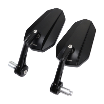 Off-road motocyklové zadné zrkadlo, sklenené zrkadlo, plastový kryt, kompatibilné so skrutkami 6 mm a 8 mm, model E036-SF-172