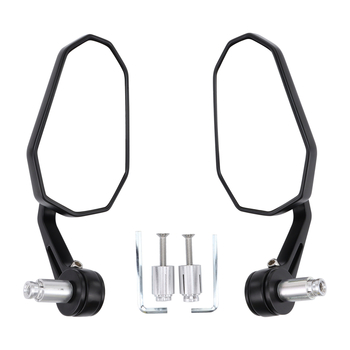 Off-road motocyklové zadné zrkadlo, sklenené zrkadlo, plastový kryt, kompatibilné so skrutkami 6 mm a 8 mm, model E036-SF-172