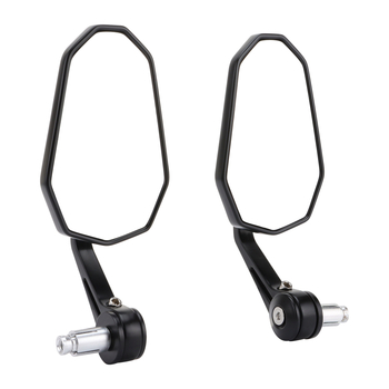 Off-road motocyklové zadné zrkadlo, sklenené zrkadlo, plastový kryt, kompatibilné so skrutkami 6 mm a 8 mm, model E036-SF-172