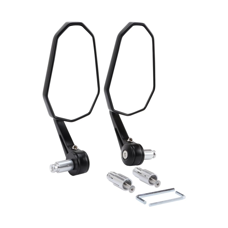 Off-road motocyklové zadné zrkadlo, sklenené zrkadlo, plastový kryt, kompatibilné so skrutkami 6 mm a 8 mm, model E036-SF-172