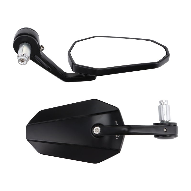 Off-road motocyklové zadné zrkadlo, sklenené zrkadlo, plastový kryt, kompatibilné so skrutkami 6 mm a 8 mm, model E036-SF-172