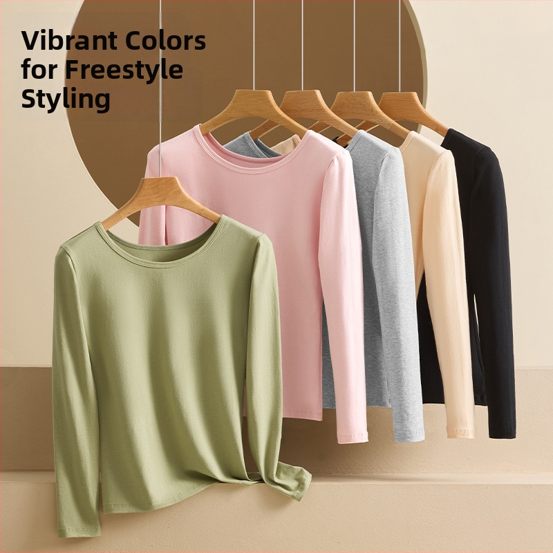 Bavlnené základné tričko s dlhým rukávom, okrúhly výstrih, 90–95% bavlna, 181–200 g/m² stredná hrúbka