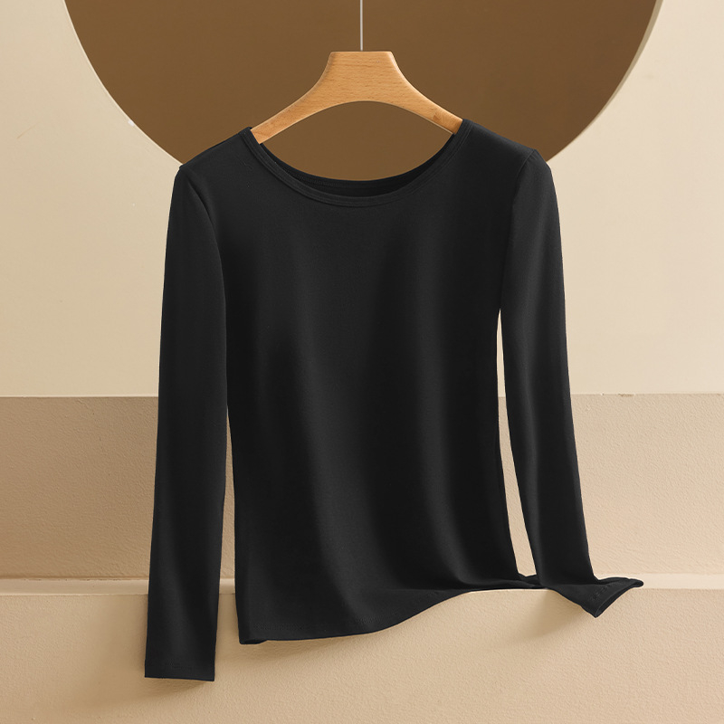 Bavlnené základné tričko s dlhým rukávom, okrúhly výstrih, 90–95% bavlna, 181–200 g/m² stredná hrúbka