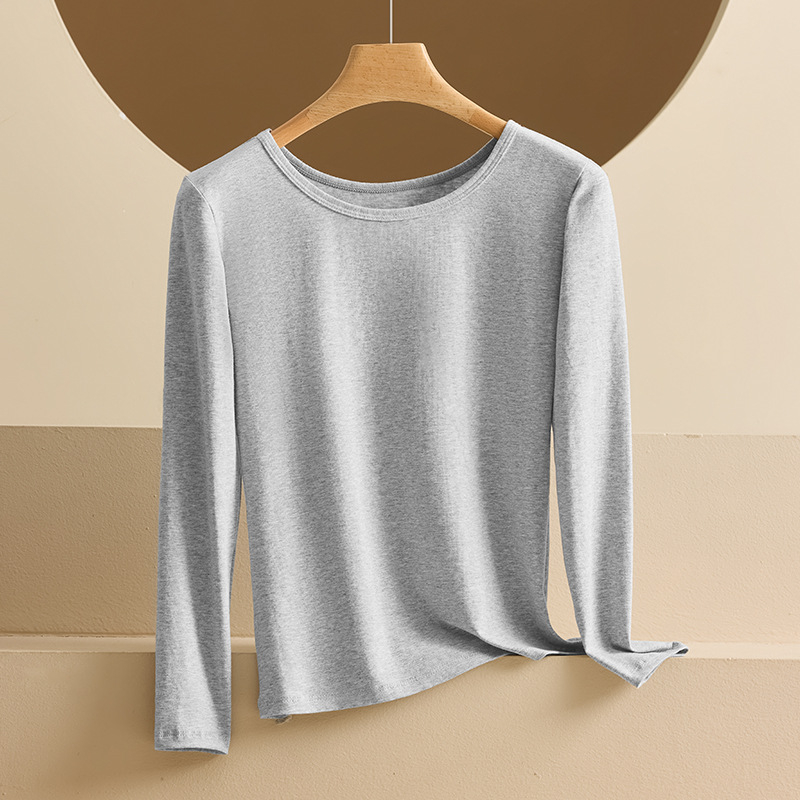 Bavlnené základné tričko s dlhým rukávom, okrúhly výstrih, 90–95% bavlna, 181–200 g/m² stredná hrúbka