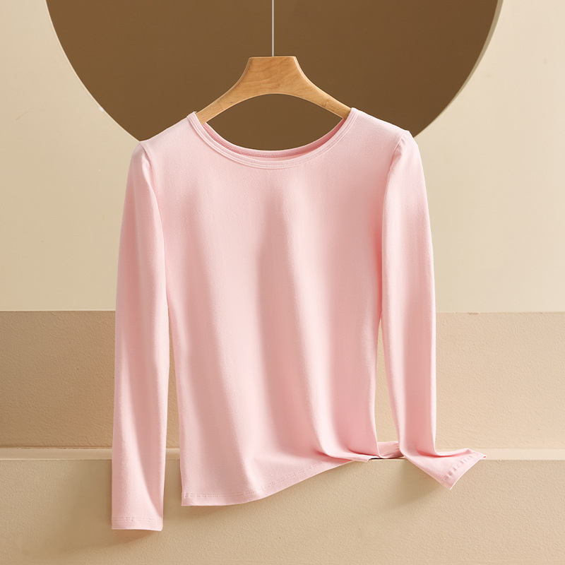 Bavlnené základné tričko s dlhým rukávom, okrúhly výstrih, 90–95% bavlna, 181–200 g/m² stredná hrúbka