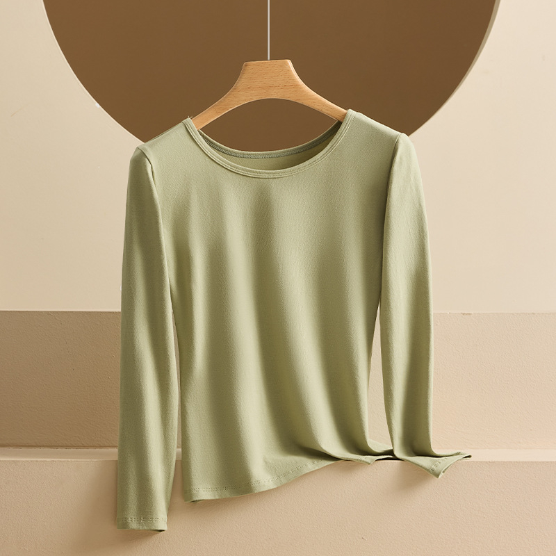 Bavlnené základné tričko s dlhým rukávom, okrúhly výstrih, 90–95% bavlna, 181–200 g/m² stredná hrúbka