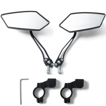 Задно огледало за велосипед и мотоциклет – алуминиев плосък рефлектор, въртящо се и сгъваемо, HD широко зрително поле, марка Kesen, тегло 0.4 кг