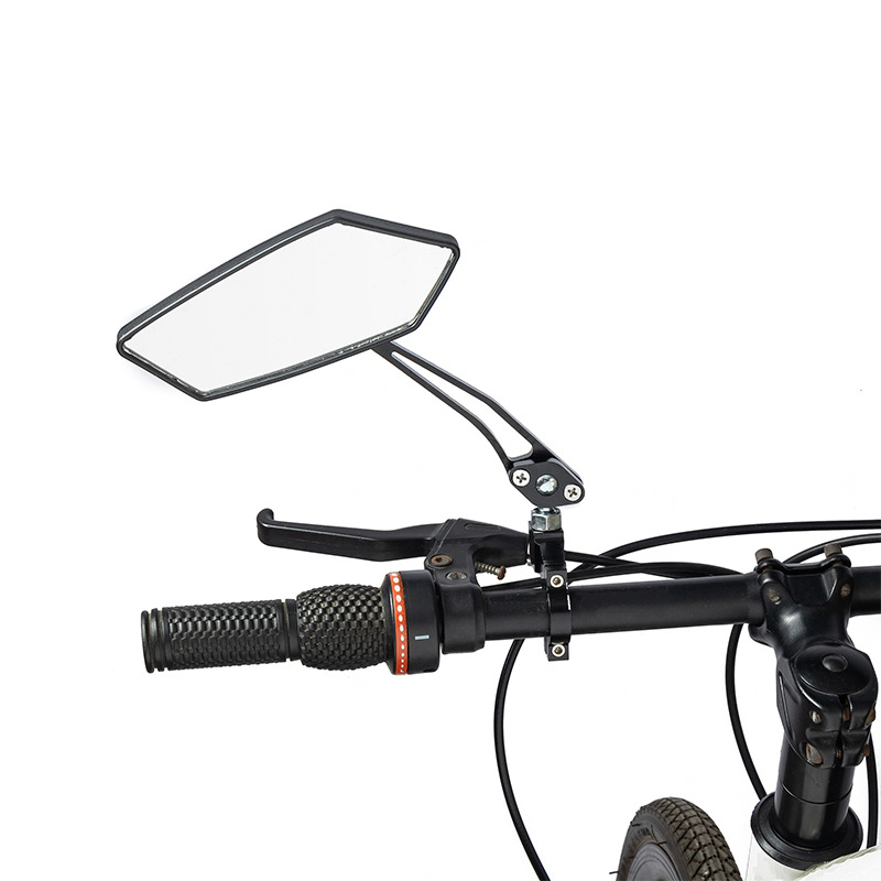 Задно огледало за велосипед и мотоциклет – алуминиев плосък рефлектор, въртящо се и сгъваемо, HD широко зрително поле, марка Kesen, тегло 0.4 кг