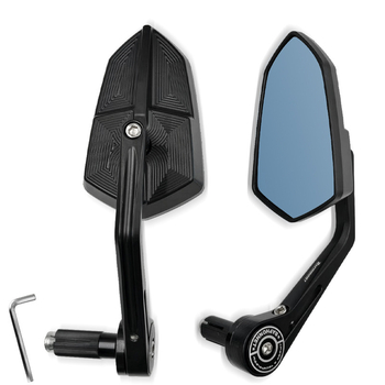 Fangyu zrkadlo na riadidlá – hliníková zliatina, štvorcové sklo, pravostranný závit, pre dvojkolesové vozidlo