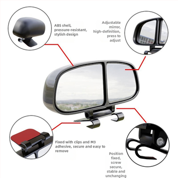 Carfu spätné zrkadlo do auta so širokým zorným poľom, HD obrazom a pomocným zrkadlom pre slepé miesta