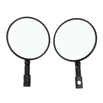 Zadnje ogledalo za četverokota ATV — kružno, univerzalno sklopivo, staklena leća, kućište PP, model E036-SF-186, ugradnja: ortodontski