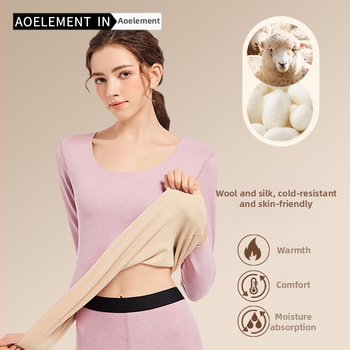 Ženské termálne tričko s fleecovou podšívkou, hrubé, kruhový výstrih, dlhé rukávy, 80–90% polyester