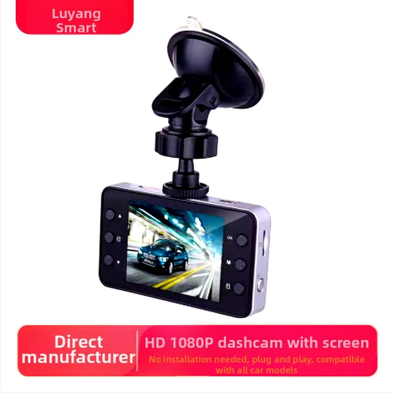 Autokamera do auta 1080P HD, 2,4-palcová obrazovka, 90° uhol záberu, cyklické nahrávanie, USB prenos dát