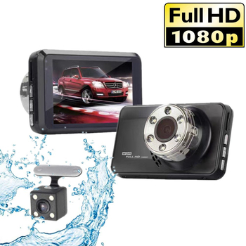 Dash cam cu obiectiv dublu, model T638+, unghi vizualizare 170°, stocare TF, interfețe USB/HDMI/AV, 30FPS