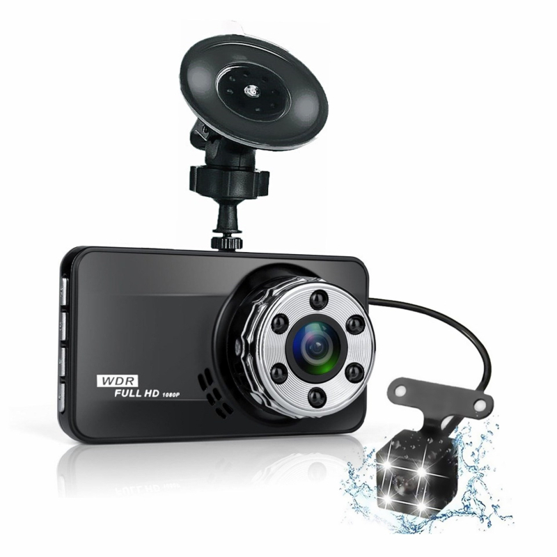 Dash cam cu obiectiv dublu, model T638+, unghi vizualizare 170°, stocare TF, interfețe USB/HDMI/AV, 30FPS