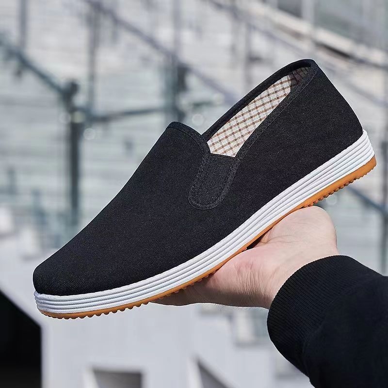 Unisex bavlnené topánky Old Beijing, okrúhla špička, protišmykové, priedušné, jarné-letné