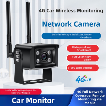 Vodotesná bezdrôtová autonómna kamera na dohľad pre auto WiFi/4G, 2.8mm objektív, 12–48V, hliníkové puzdro, GB28181