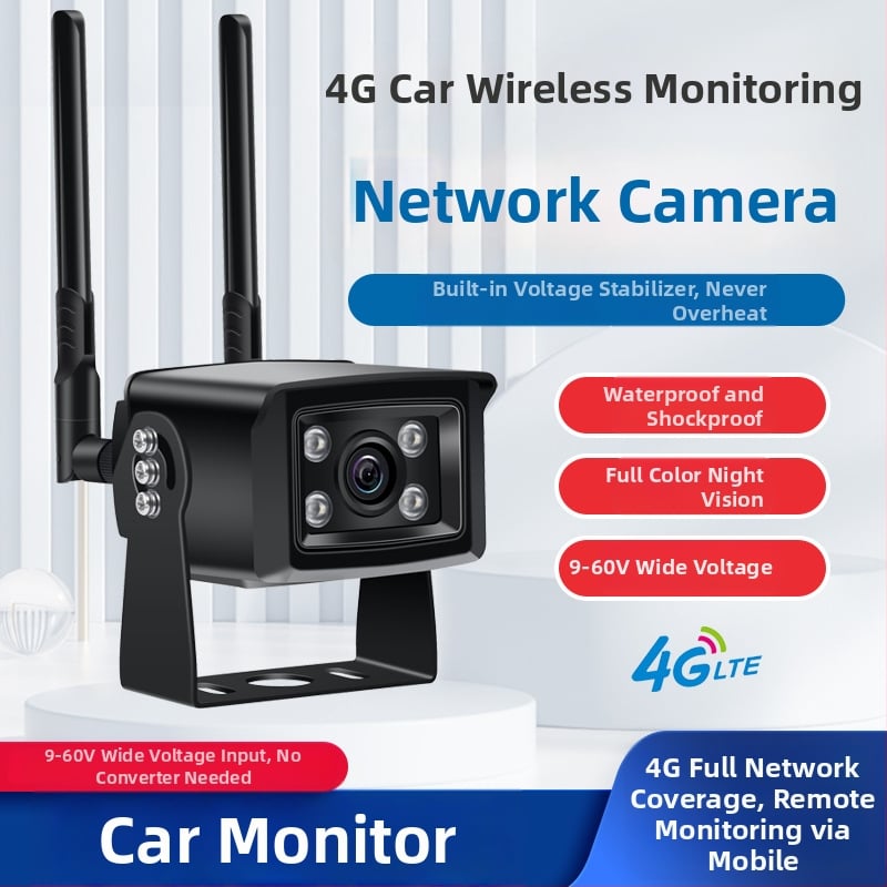 Vodotesná bezdrôtová autonómna kamera na dohľad pre auto WiFi/4G, 2.8mm objektív, 12–48V, hliníkové puzdro, GB28181