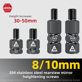 Zrkadlo spätného pohľadu, ZGLS25, nerezový výškový skrut, ploché zrkadlo, závit 1,25 mm