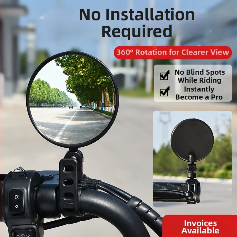 Mojiosaurus univerzálne malé guľaté konvexné spätné zrkadlo pre elektrické autá, motocykle a bicykle – rýchle uvoľnenie