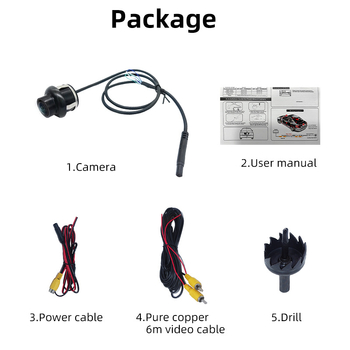 360° panoramska auto kamera za prednji i stražnji pogled | dvostruki video ulaz | 520TVL rezolucija | 170° kut gledanja | noćni vid | model JF-050