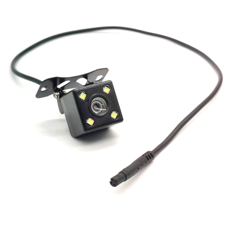 Задна камера за автомобили с 4 LED нощно виждане, 170° широк ъгъл, външна CCD камера, 12V захранване, огледално изображение
